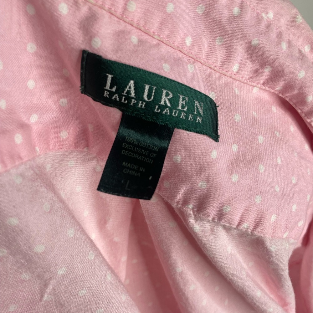 Ralph Lauren Pink Dot Button-Down Shirt - Picture 4 of 10